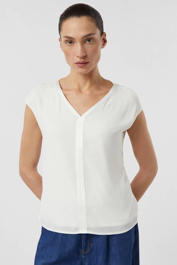 Comma T-shirt met V-hals - Foto 3