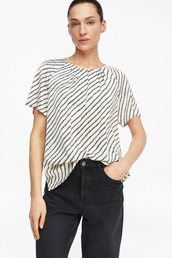 Comma Blouseshirt met druppelvormige hals