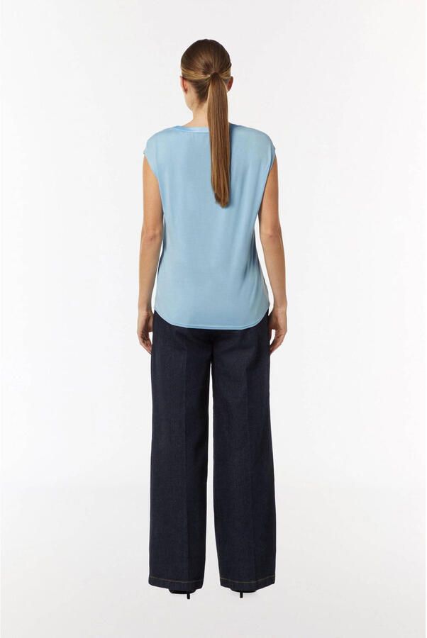 Comma T-shirt van viscosemix met vleermuismouwen - Foto 2