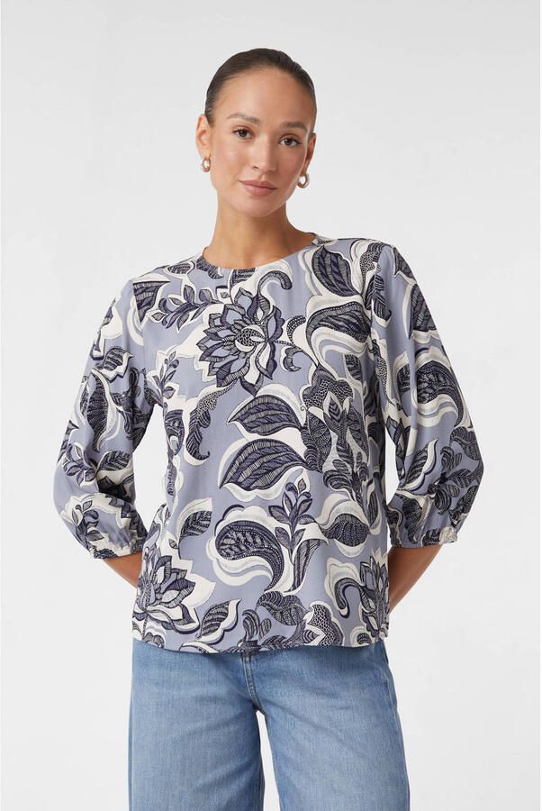 Comma Blouseshirt van viscose met 3 4-mouwen - Foto 2