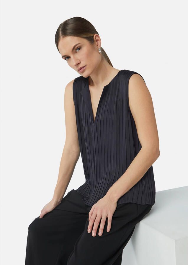 Comma Regular fit blousetop met structuurmotief