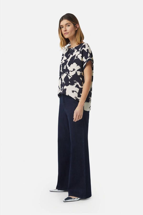 Comma Blouse met korte mouwen met print all-over - Foto 2