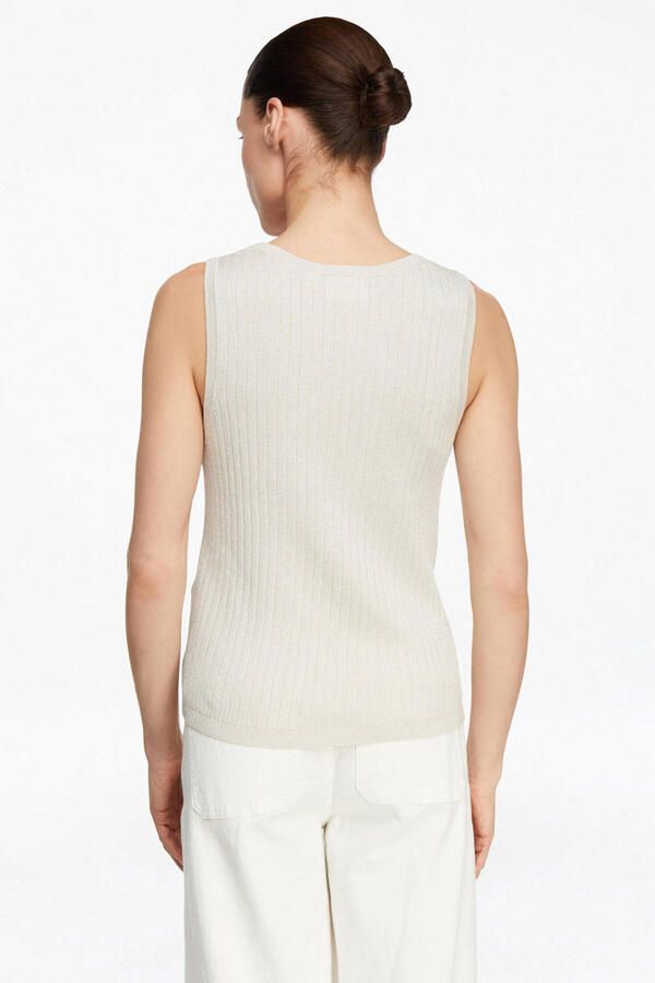 Comma top met glitter beige - Foto 2