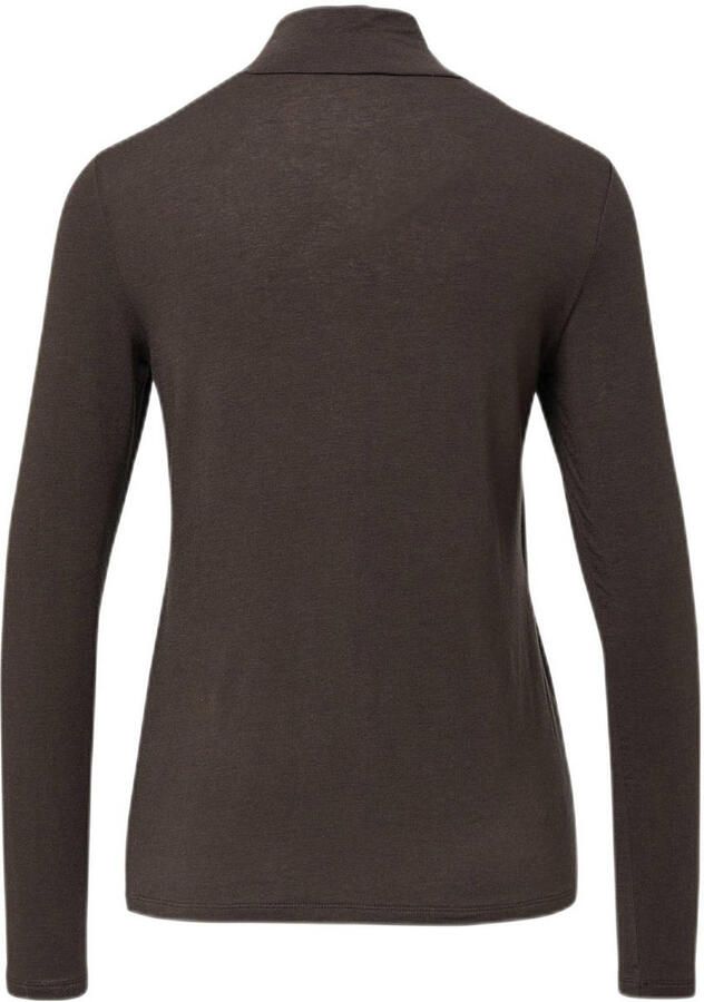 Comma Shirt met lange mouwen van wol- en lyocellmix - Foto 1