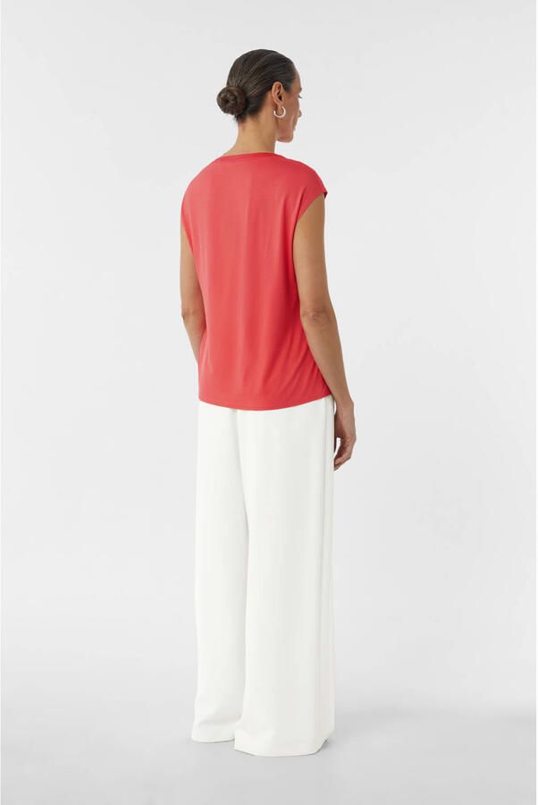 Comma Blouseshirt van viscosemix met tuniekkraag