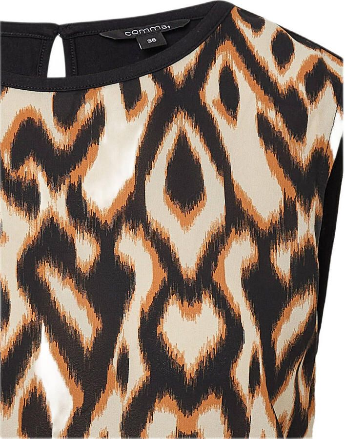 Comma Shirttop met grafisch patroon
