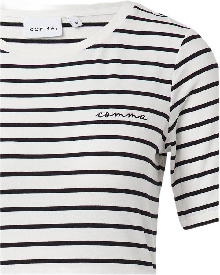 Comma T-shirt met geborduurd logo - Foto 2