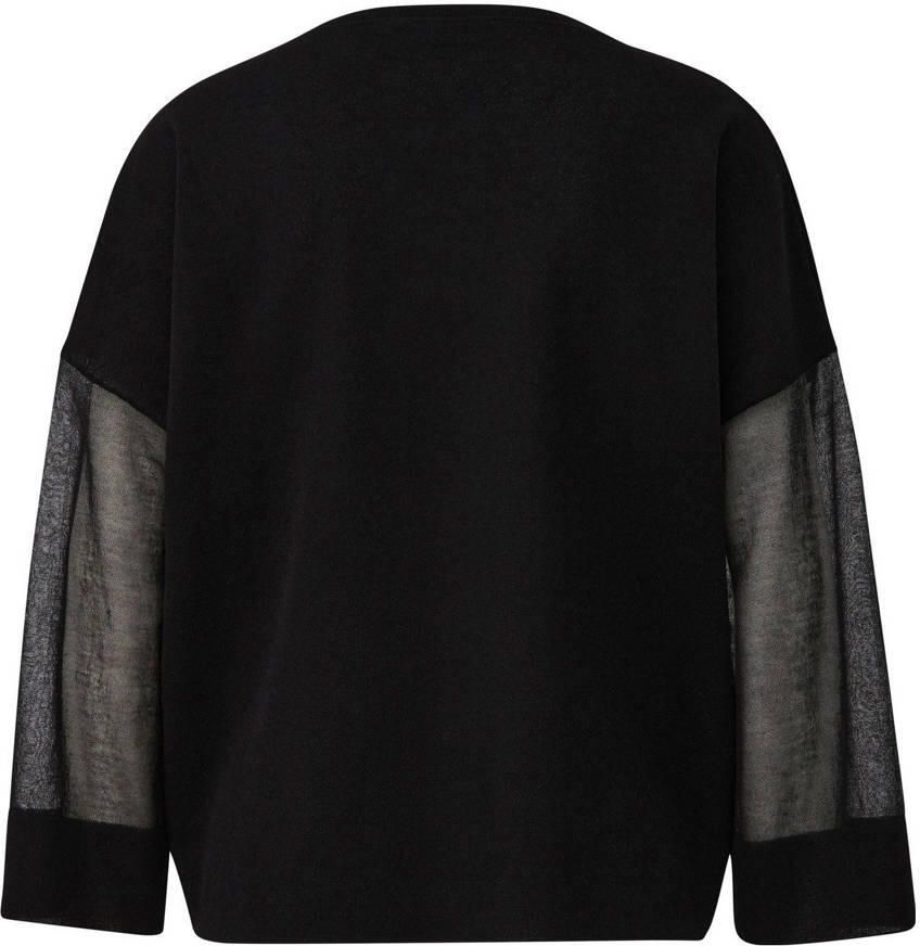 Comma Relaxed Fit Lichtgewicht Gebreide Trui Black Dames - Foto 2