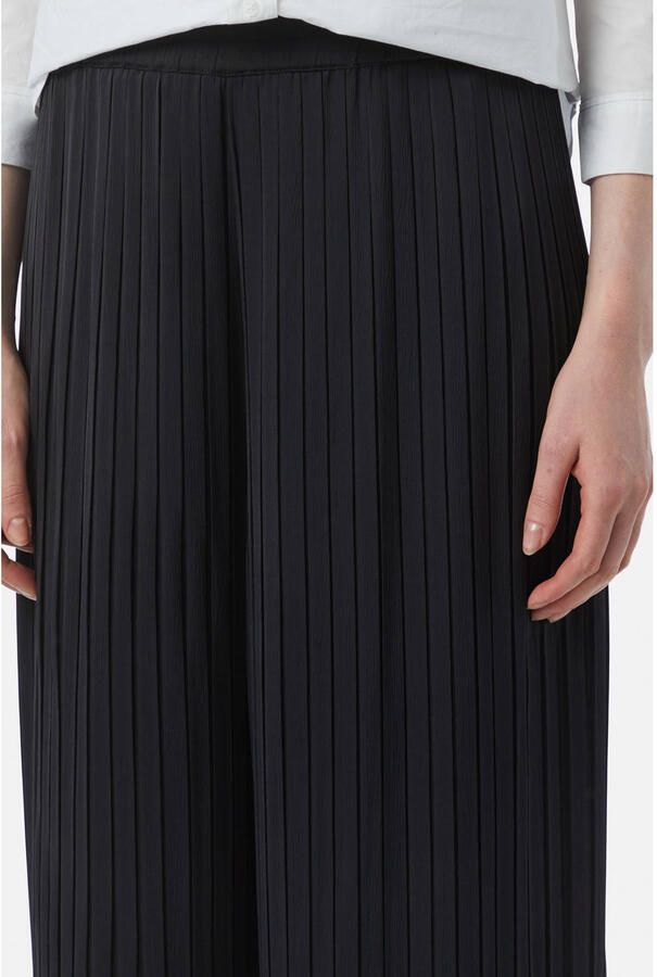 Comma Straight leg stoffen broek met plisséplooien