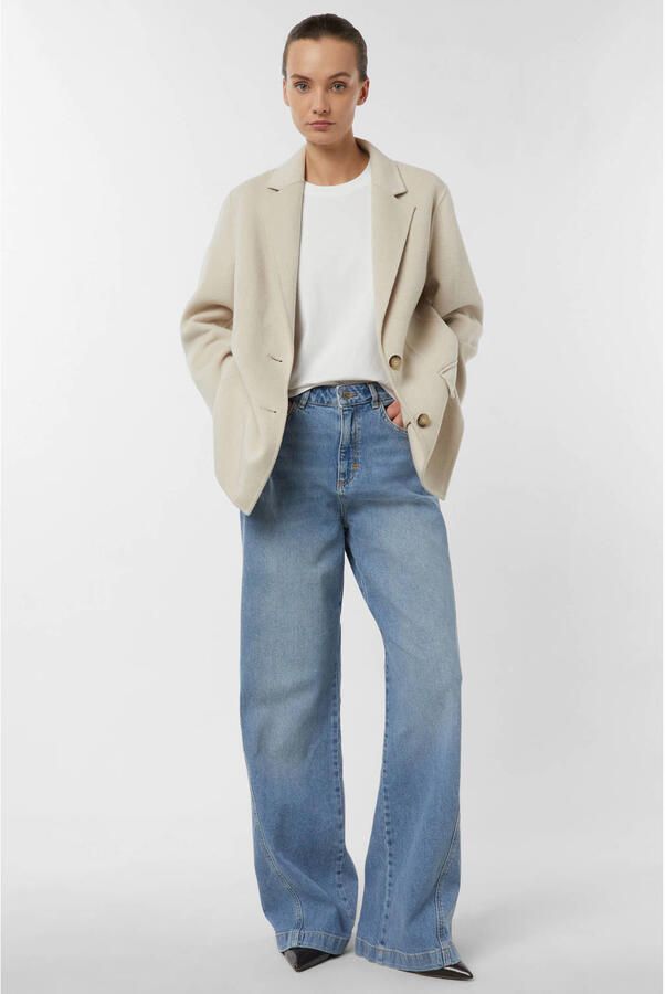 Comma wide leg jeans light blue denim