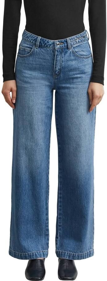 Comma wide leg jeans light blue