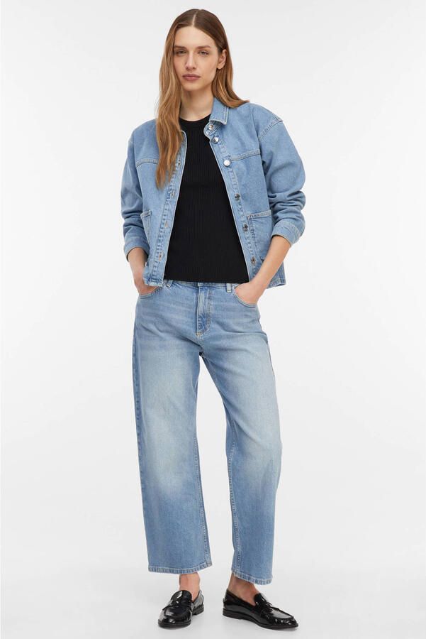 Comma wide leg jeans medium blue denim