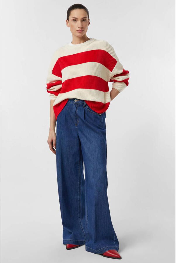 Comma wide leg jeans medium blue denim