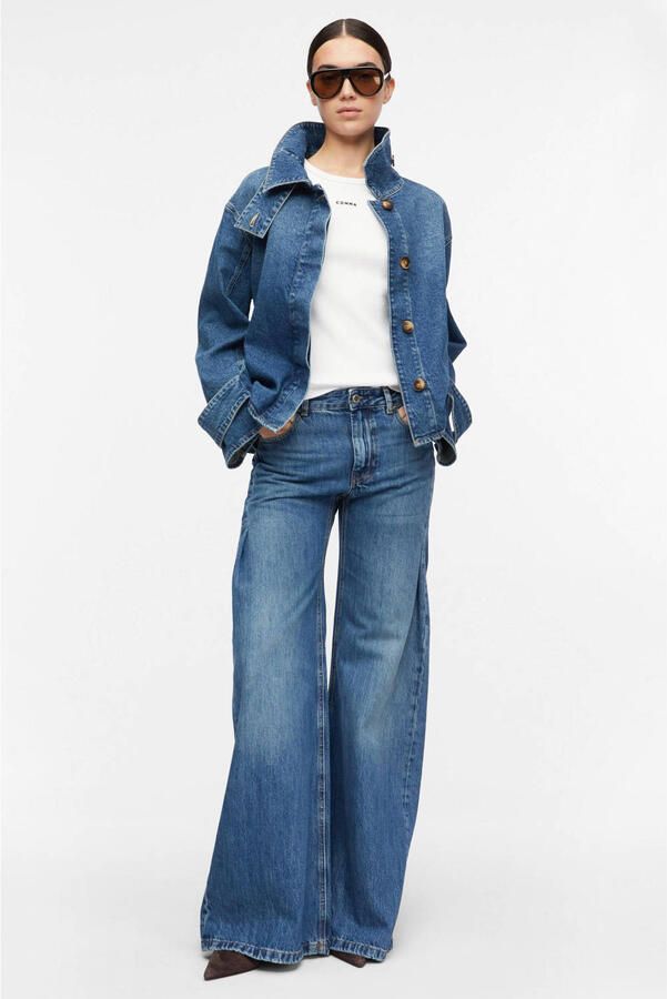 Comma wide leg jeans mediumblauw - Foto 2