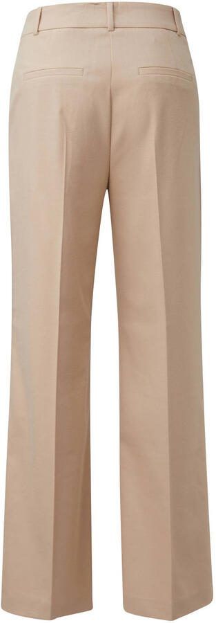 Comma wide leg regular waist broek beige - Foto 3