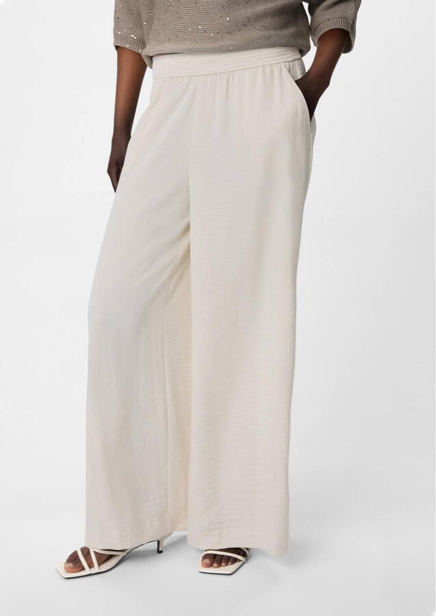 Comma Stoffen broek Wide leg en elastische tailleband - Foto 2