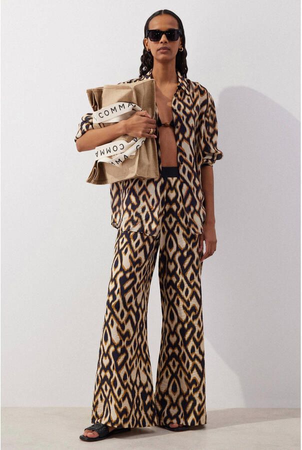 Comma Relaxed fit marlenebroek van viscosemix met een elastische band - Foto 2