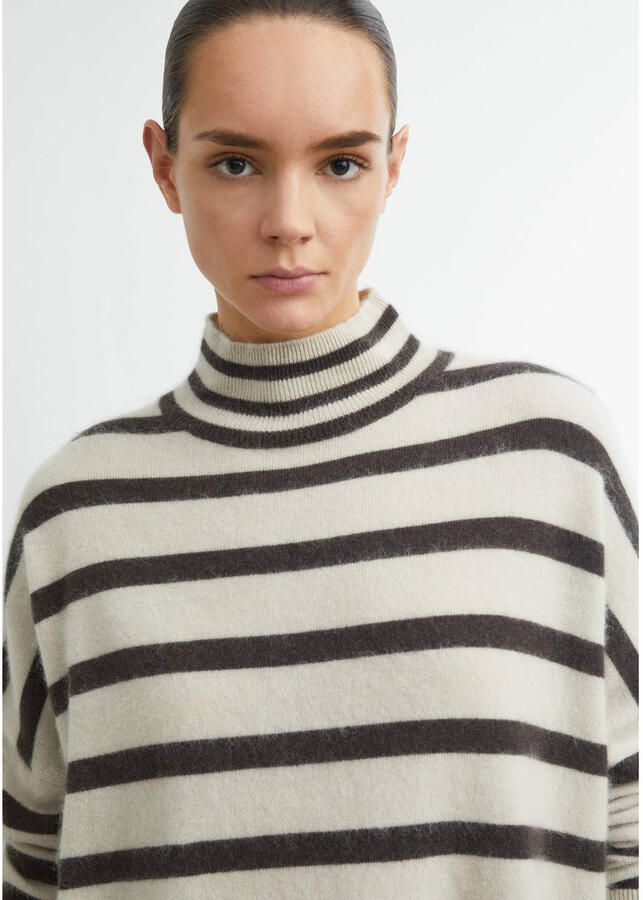 Comma Gebreide pullover van wol met opstaande kraag - Foto 2
