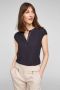 Comma Shirt met V-hals in zijdematte look in viscosemix - Thumbnail 1
