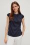 Comma Satijnen blouse in een glanzende look met stretch - Thumbnail 1