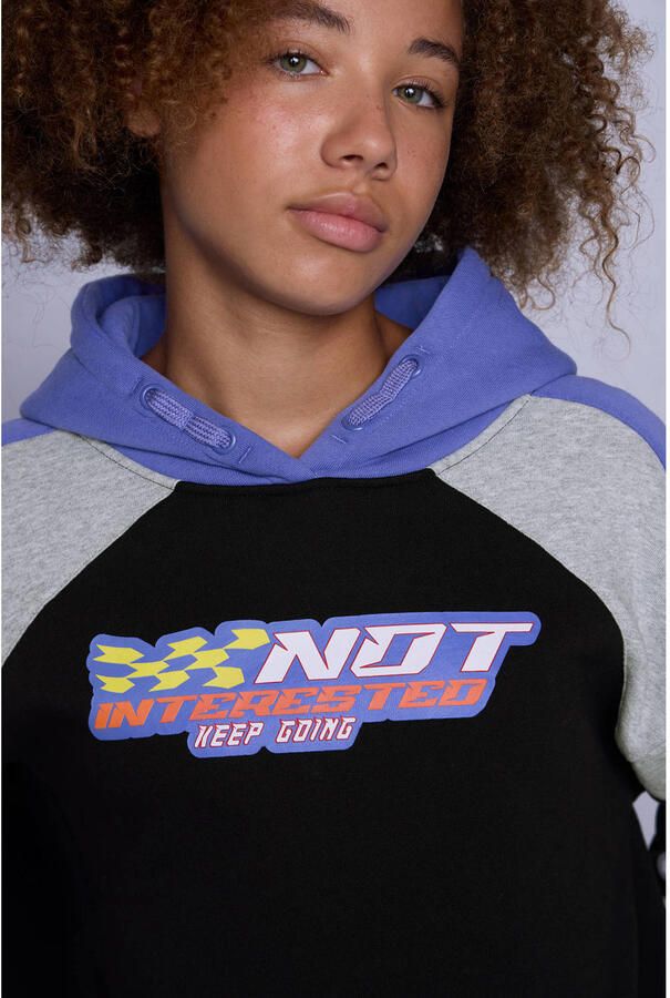 Coolcat Colourblock Hoodie Nathalia Not Interested Print - Foto 2