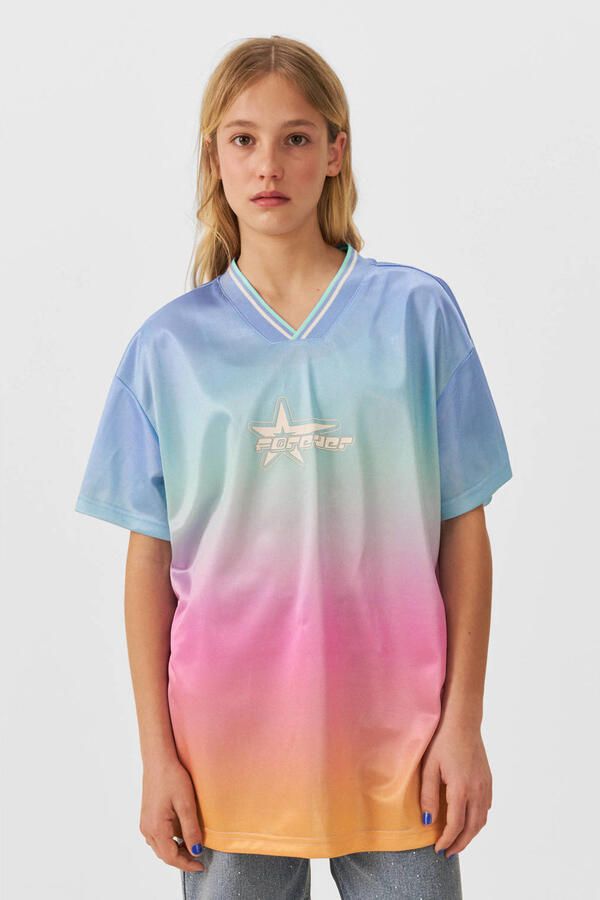 Coolcat football T-shirt Sage multi