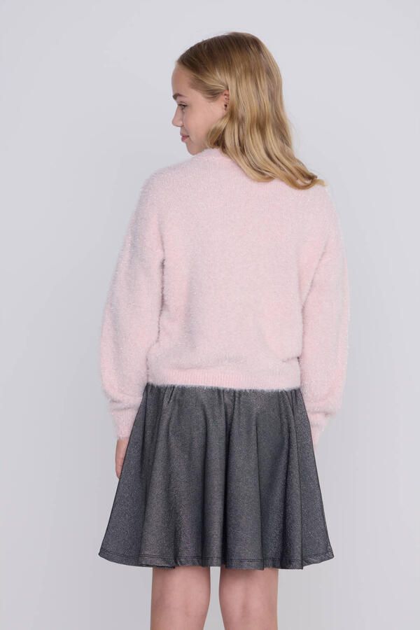 Coolcat gebreide trui Fleur roze zilver - Foto 3