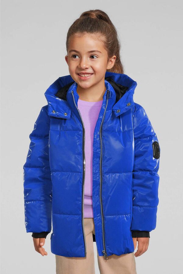 Coolcat gecoate pufferjas met C logo Jessy blauw - Foto 3