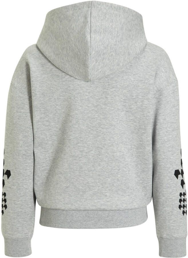 Coolcat hoodie Nils met printopdruk grijs melange - Foto 1