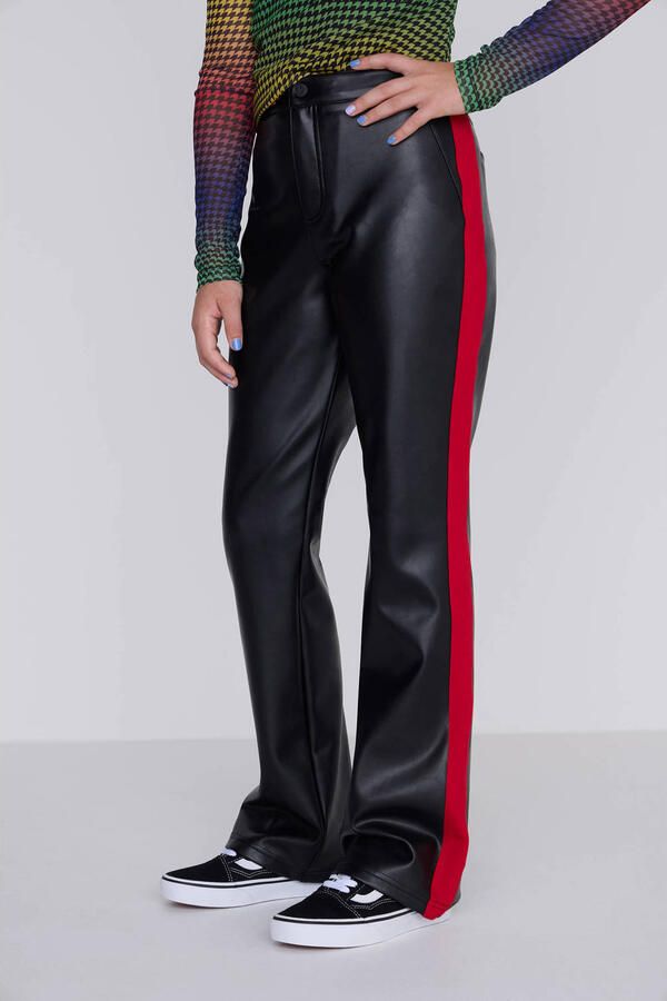 Coolcat imitatieleren Flare broek Bobby - Foto 4