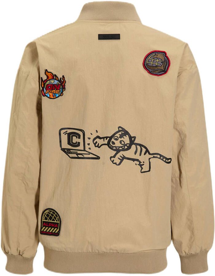 Coolcat jas Jimmy met printopdruk beige