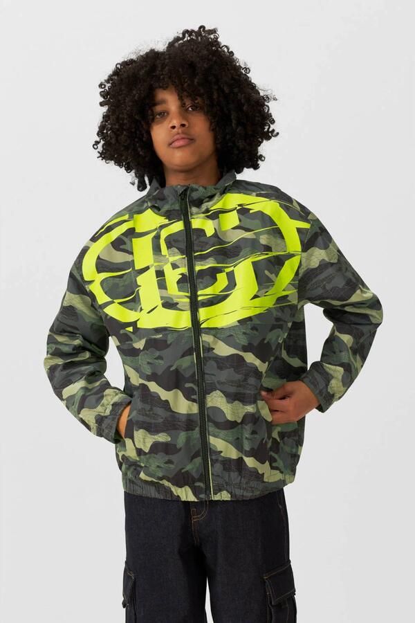 Coolcat jas Quint met printopdruk legergroen - Foto 3