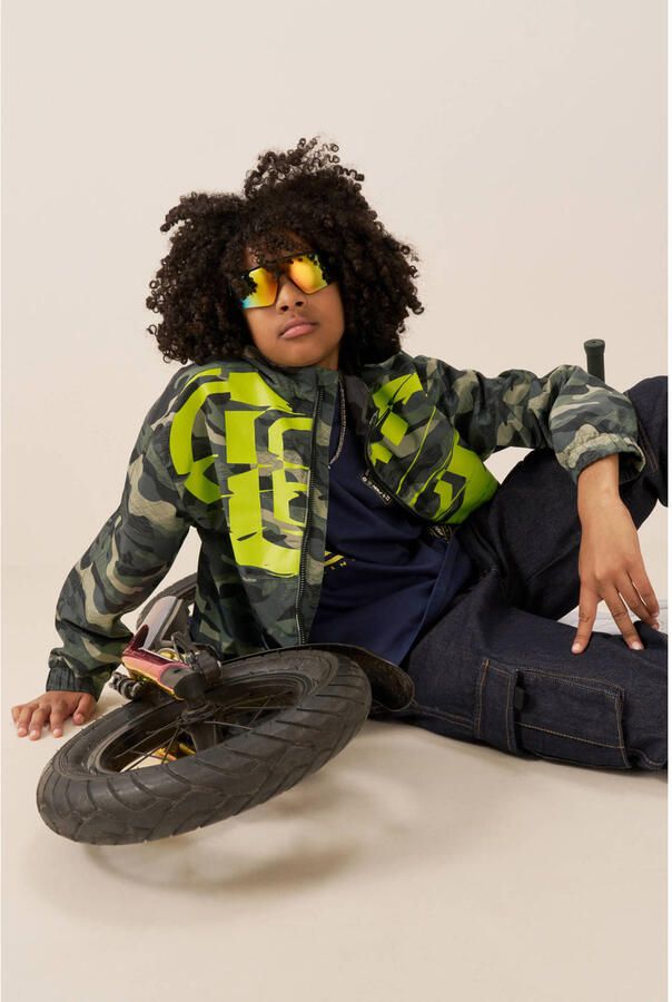 Coolcat jas Quint met printopdruk legergroen - Foto 2