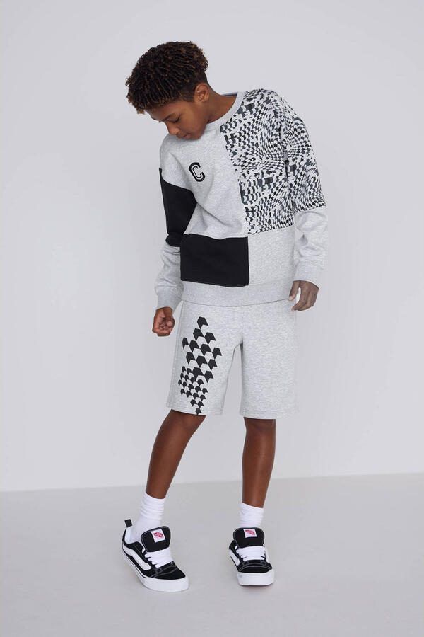 Coolcat joggingshort Stephan met Print Grijs - Foto 3