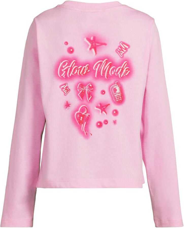 Coolcat longsleeve met Glow mode print Maria lichtroze - Foto 2