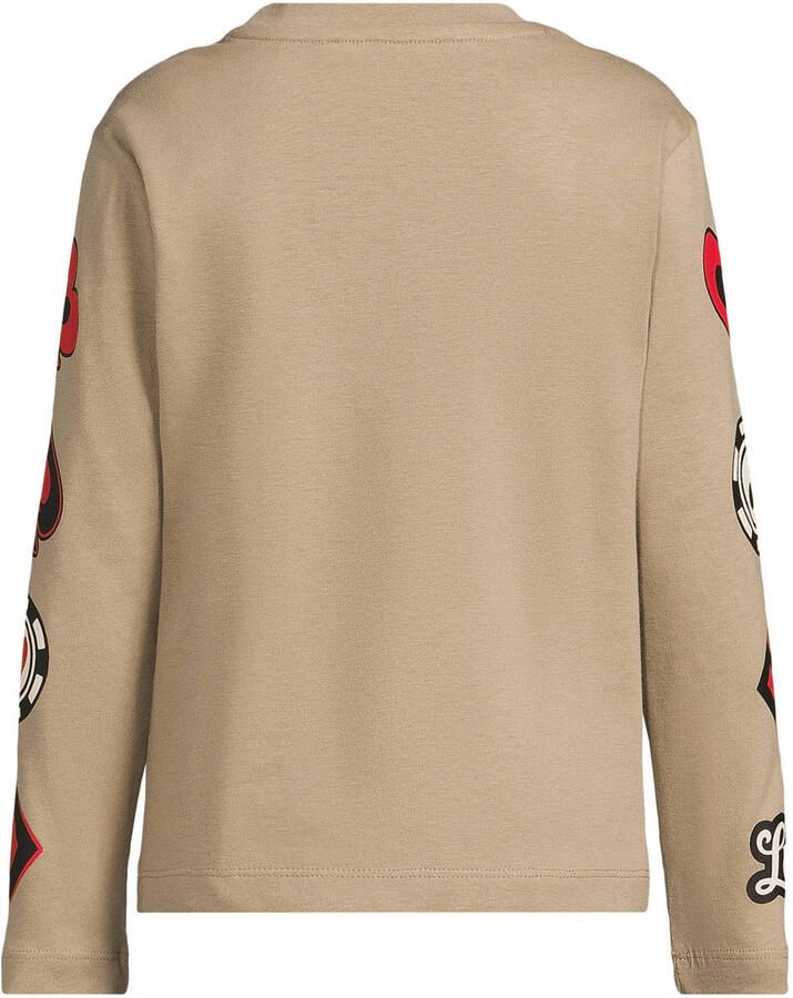 Coolcat longsleeve met printopdruk Royce beige