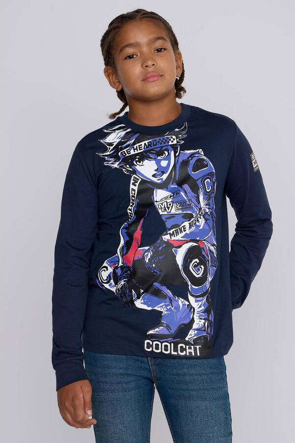 Coolcat Longsleeve T-shirt Theo met Motor Boy Print - Foto 2
