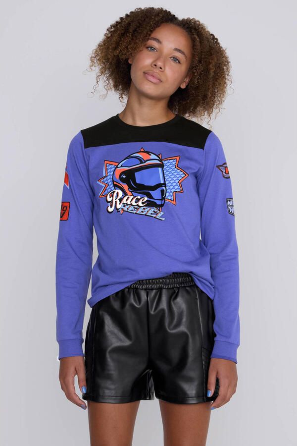 Coolcat Longsleeve T-shirt Trista met Race Rebel Print - Foto 2