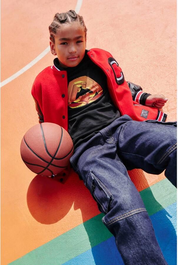 Coolcat baseball jacket met logo rood zwart - Foto 2