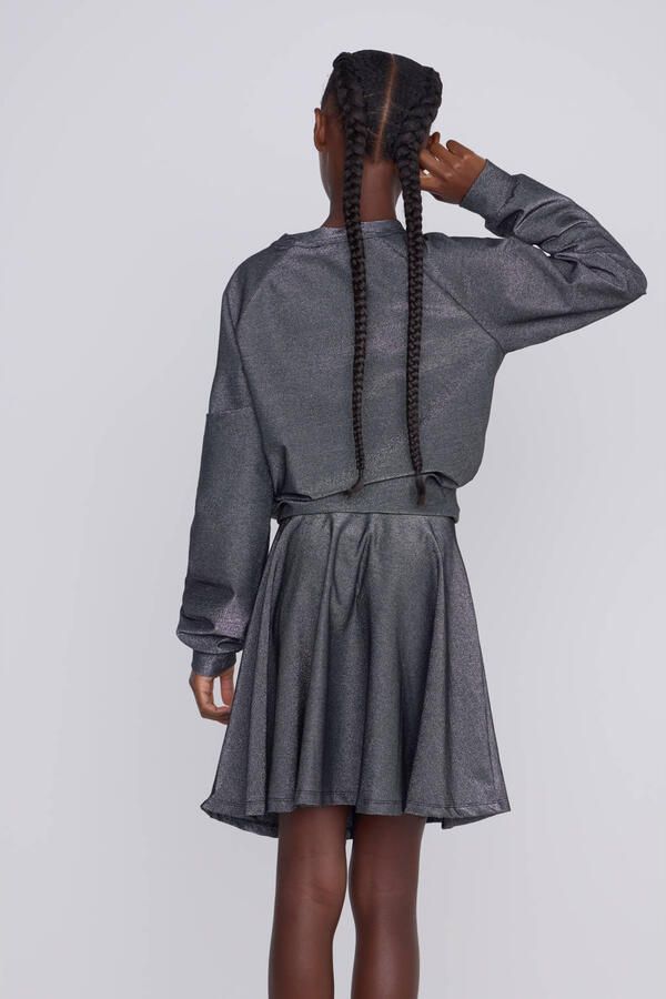 Coolcat lurex rok Maya zilver - Foto 4