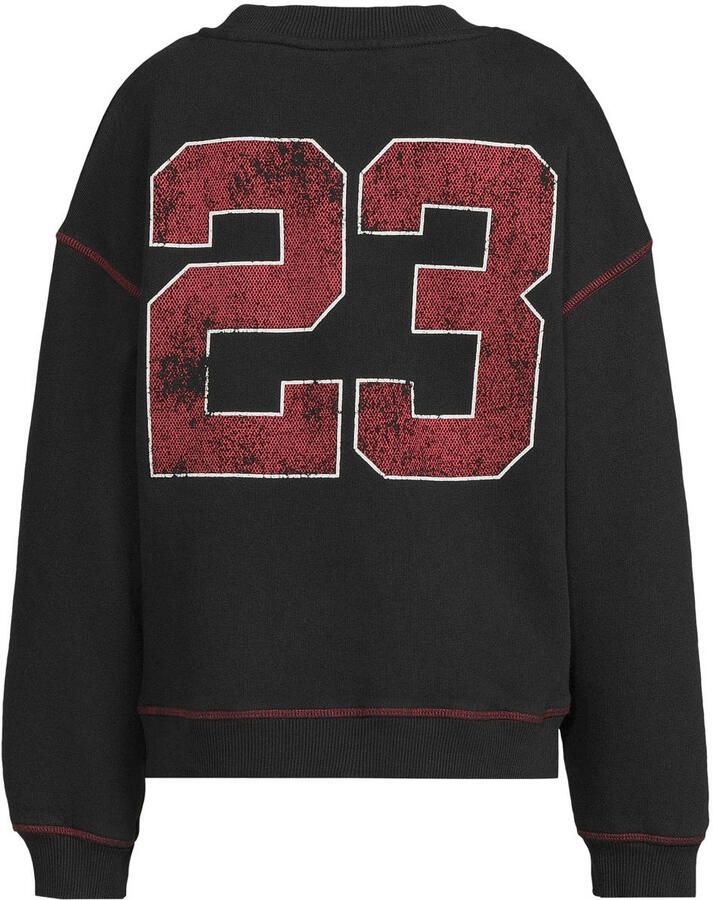 Coolcat oversized fleece sweater met C logo Scott donkergrijs