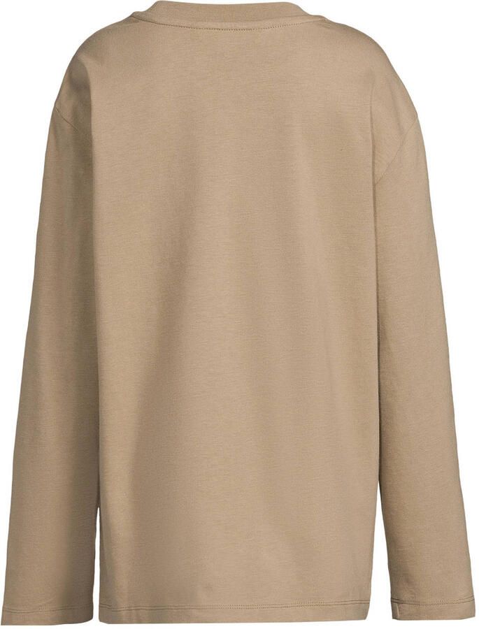Coolcat oversized longsleeve met beer printopdruk Corey donkerzand - Foto 2