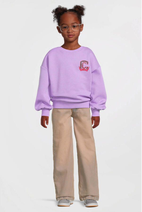 Coolcat oversized sweater met printopdruk Nora lila - Foto 3