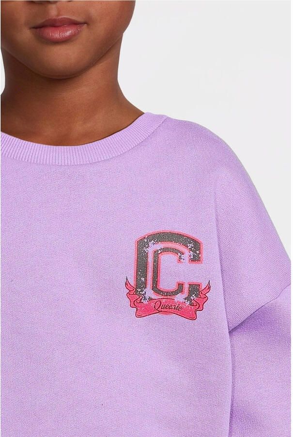 Coolcat oversized sweater met printopdruk Nora lila - Foto 2