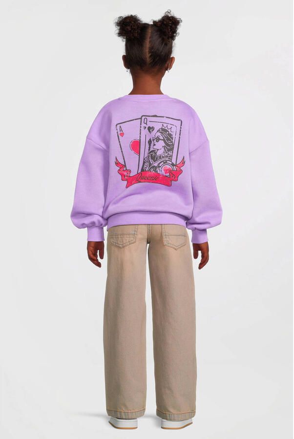Coolcat oversized sweater met printopdruk Nora lila - Foto 4