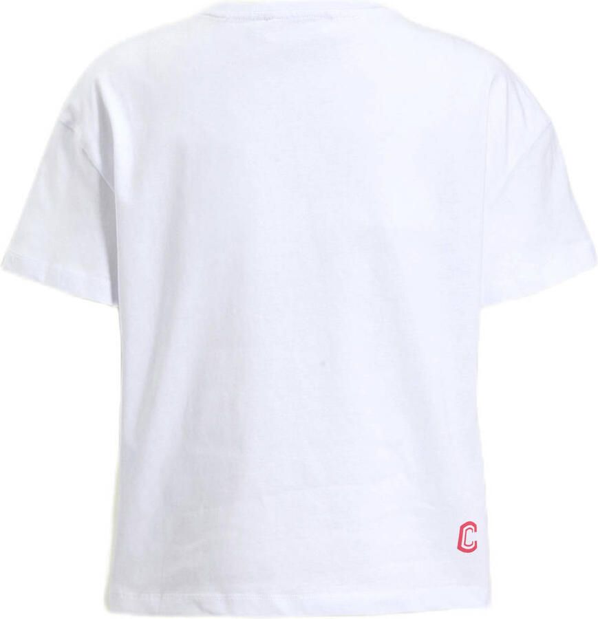 Coolcat oversized T-shirt met printopdruk Mila wit - Foto 2