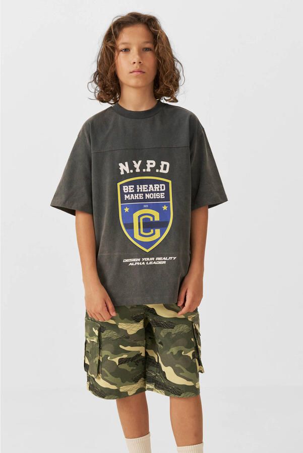 Coolcat oversized T-shirt Royce donkergrijs - Foto 2