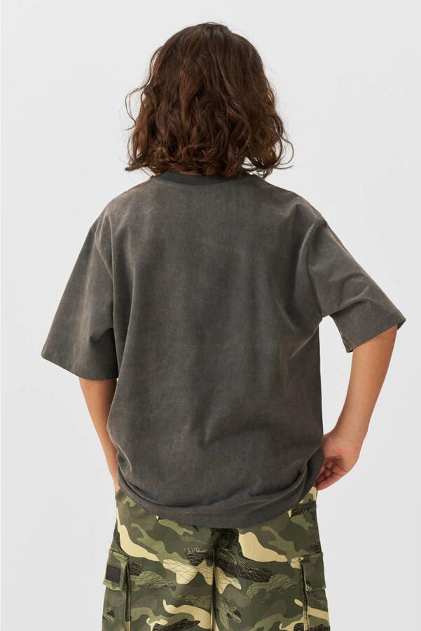 Coolcat oversized T-shirt Royce donkergrijs - Foto 3