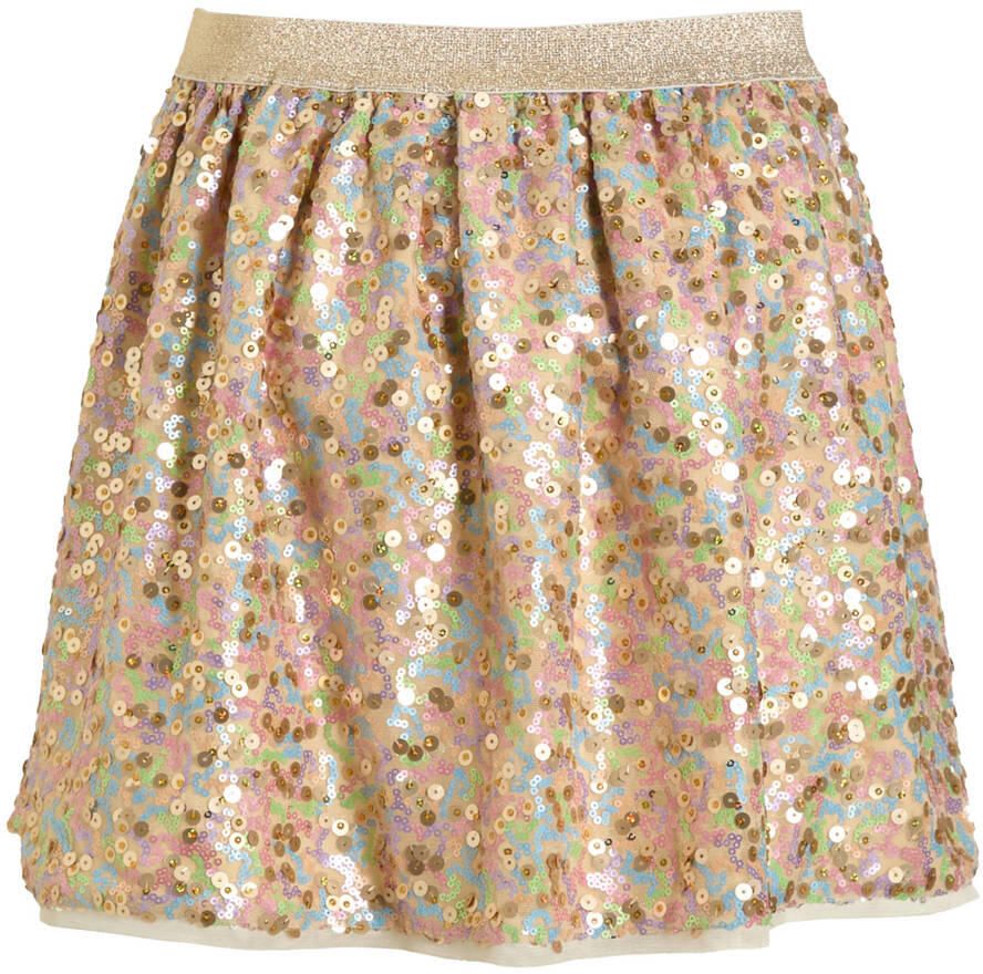 Coolcat pailletten rok Sassy lichrroze multicolor