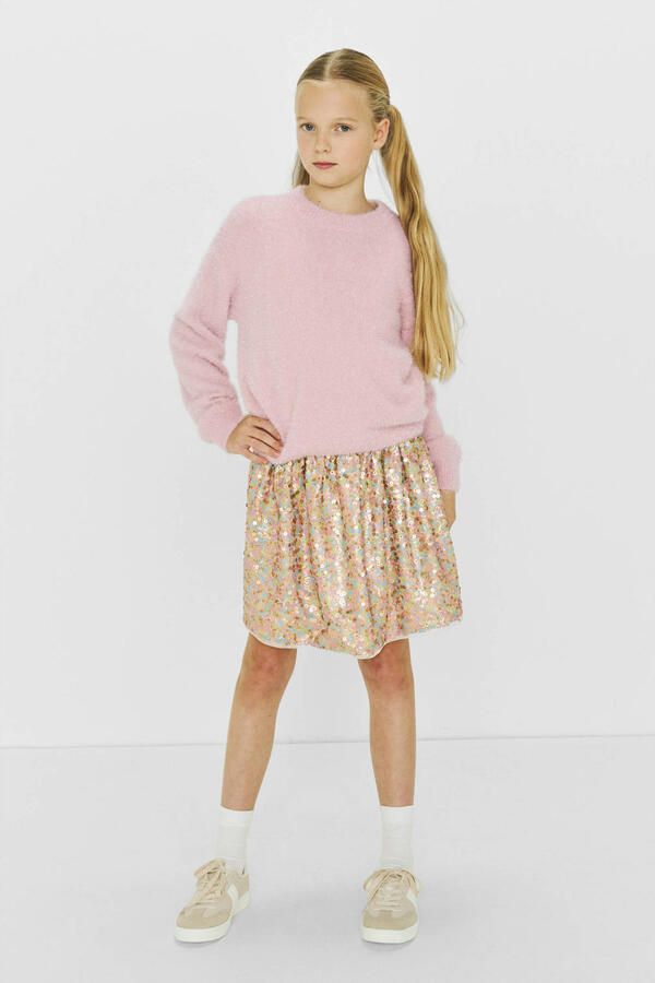Coolcat pailletten rok Sassy lichrroze multicolor - Foto 3